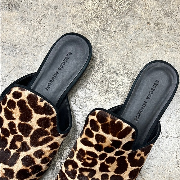Rebecca Minkoff Brown and Black Mules with Leopard Print - Picture 4 of 8